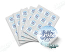 Happy Holidays Themed Round Digital 2" Colored Stickers (5 Sheets)