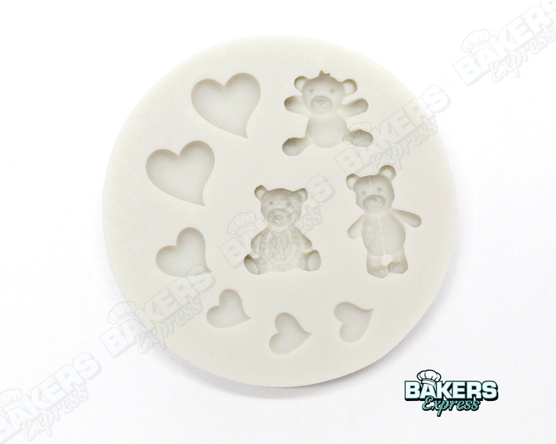 Bears and Hearts Silicone Mold