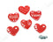 Icing Shapes Valentines Hearts 6ct