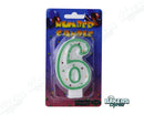 Number Party Candles - Green