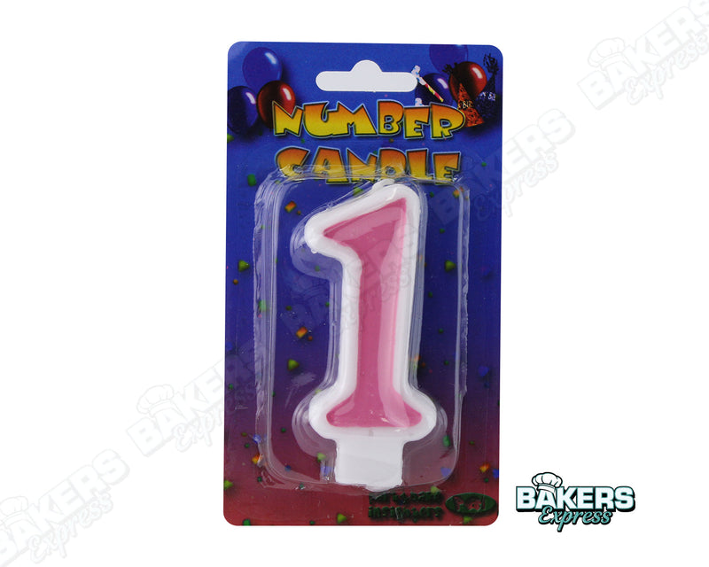 Number Party Candles - Pink